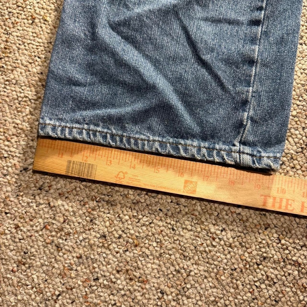 Oleg Cassini American Dungarees Mens Baggy Wide Leg Y2K Light Wash Jeans 38x31 - Picture 6 of 7